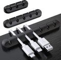 SOULWIT 3 Pcs Silicone USB Cable Holder Clips, Self Adhesive by SOULWIT