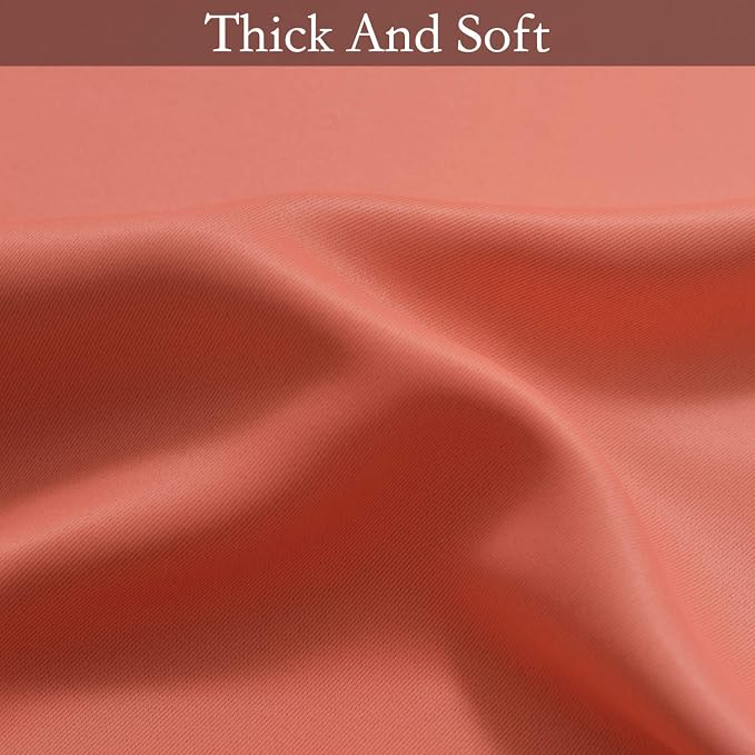 SimpleHome Ombre Coral to Grey White Curtains - Image 8