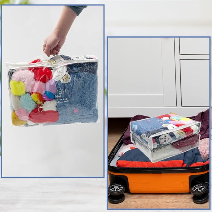 20Pcs Large Clear Vinyl Zippered Storage Bags - Image 7