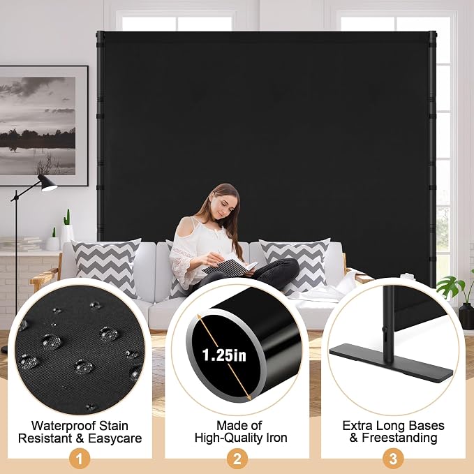 Room Divider Single Panel, 6FT Large Privacy Screen - Image 4