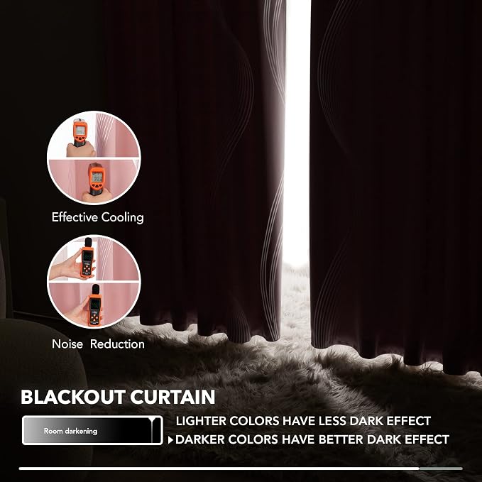 Deconovo Blackout Back Tab Curtains - Image 6