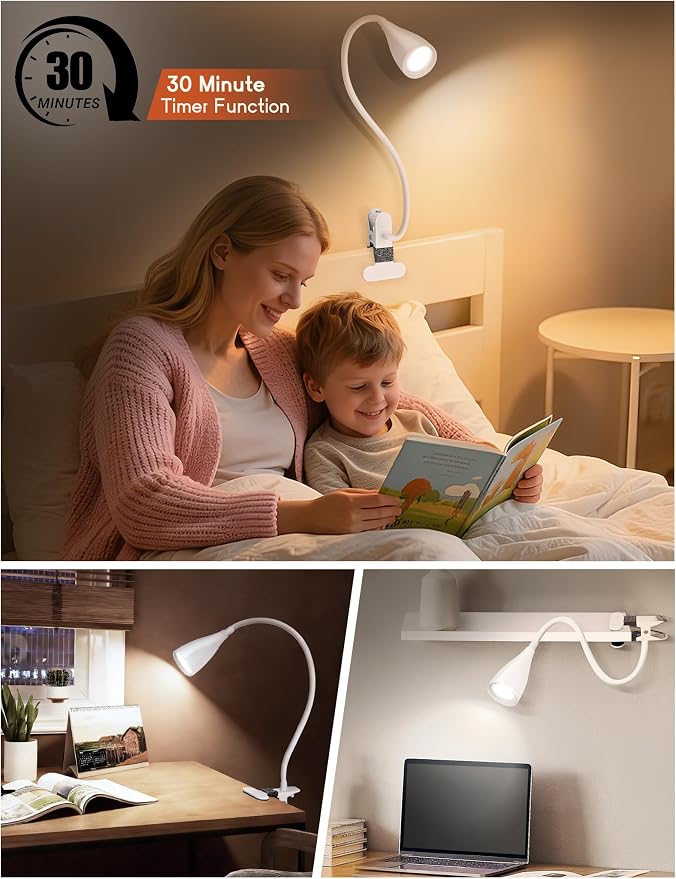 Reading Light for Book in Bed, Clip on Light Reading Lamp - Image 5