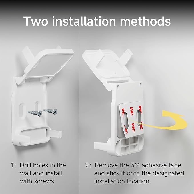 Garage Door Bracket for SimpliSafe Alarm Contact Sensor | Secure Mount with Quick-Snap Clip & Screws | Easy Install Accessory (Sensor Not Included)