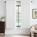 Topfinel White Black Out Curtains 63 Inch Long by Topfinel