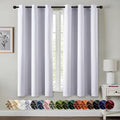 MIULEE Blackout Curtains for Bedroom 2 Panels 40x54 Inch Long Greyish White | by MIULEE