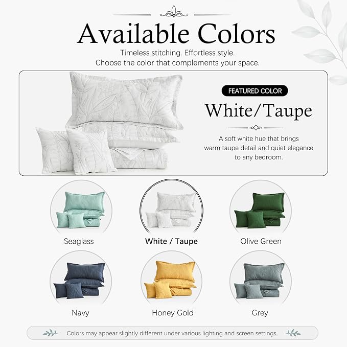 HZ & HY Oversized King Bedspreads, 5-Piece Quilt Set, Lightweight Reversible - Image 5