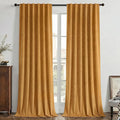 Joydeco 100% Blackout Curtains Velvet Black Out Curtain 96 Inch Drapes | by JOYDECO