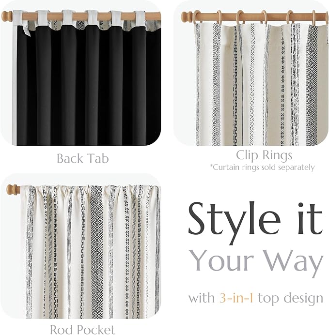 jinchan Boho Blackout Curtains 90 Inches Long - Image 5