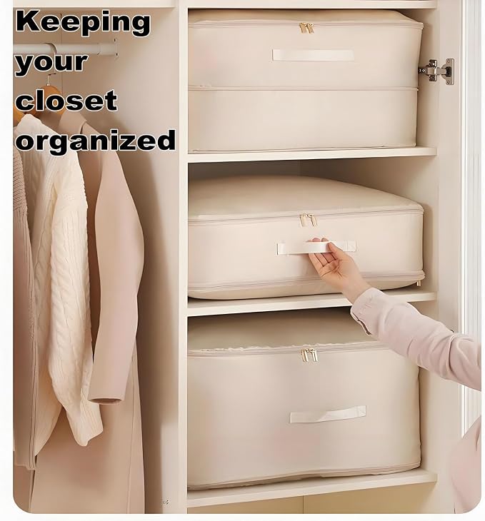 Comforter Storage Bag, Bedding & Blanket Self Compression Storage Organizer | - Image 7