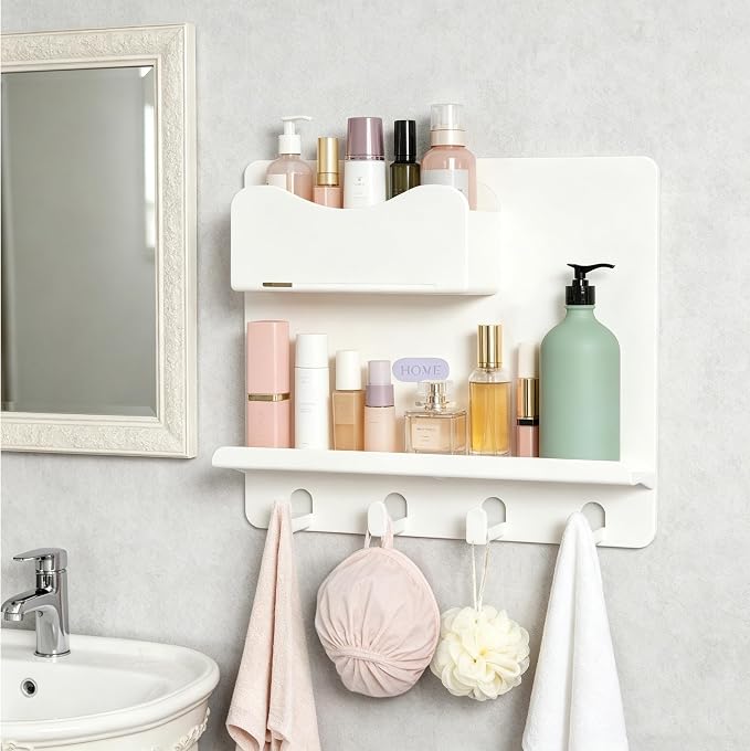 Bedside Shelf Wall Mount, Adhesive Bedside Shelf Accessories Organizer - Image 6