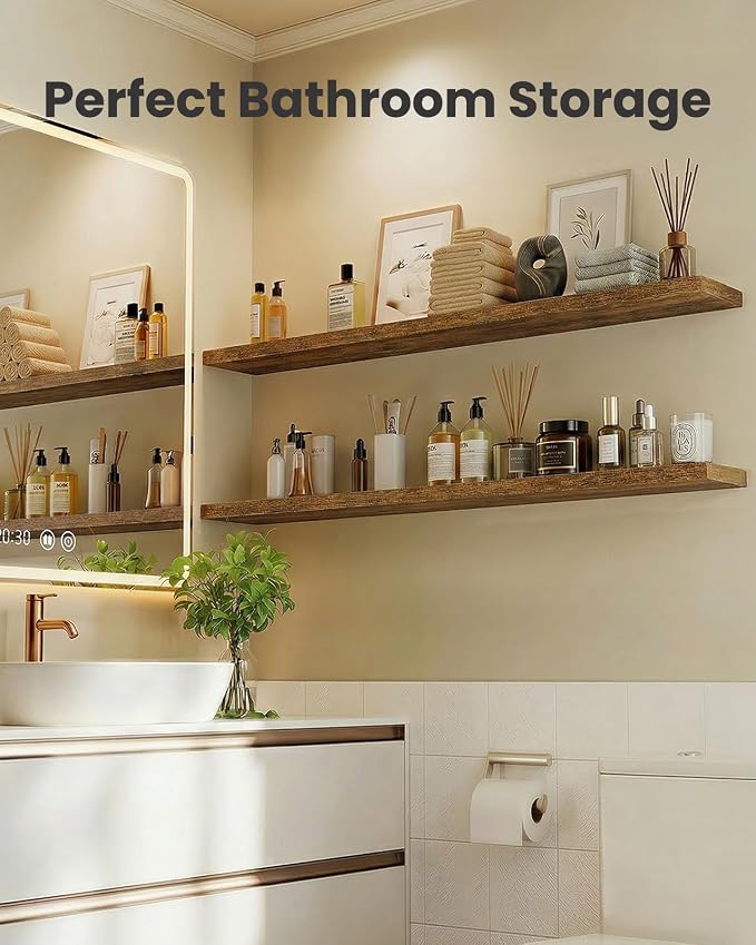 Amada 47.2" Floating Shelves for Wall Decor & Storage, Living Room, 22 lbs - Image 6