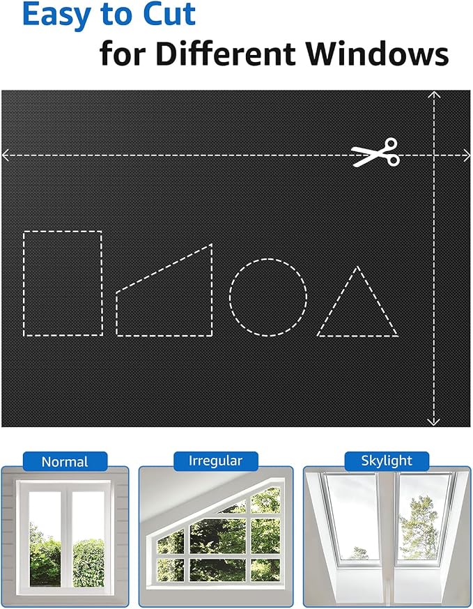 Blackout Curtains Portable 35”x96” No Drill Black Out Window Cover | 100% - Image 4