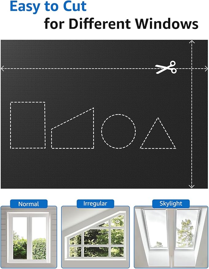 Blackout Curtains Portable 95”x68” No Drill Black Out Window Cover | 100% - Image 4