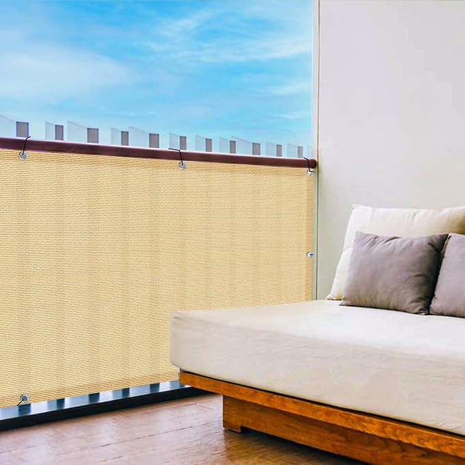 LOVE STORY 3.3' x 19.7' Balcony Privacy Screen Cover by LOVESTORY