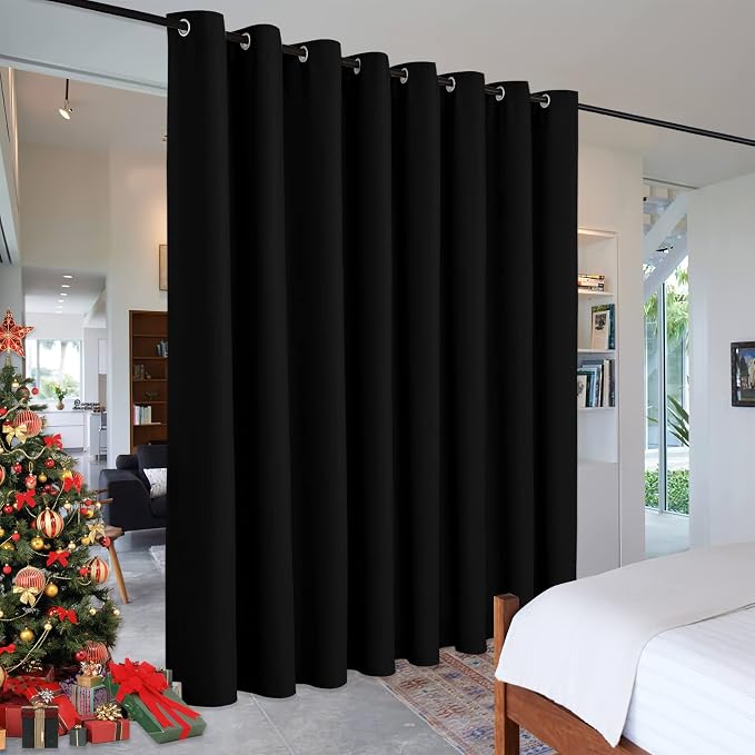 RYB HOME Extra Wide Curtains for Bedroom Closet Office Living Room Divider | by RYBHOME