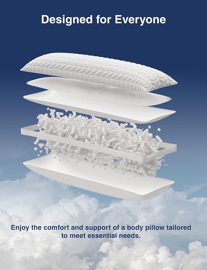 ZonLi Long Body Pillow for Adults, Firm Body Pillow - Image 4