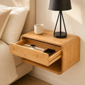 Bamboo Floating Nightstand by Unknown