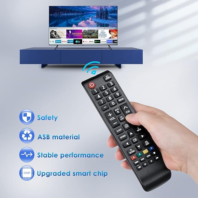 BN59-01301A Universal Replacement Remote Control Compatible with Samsung Smart TVs, LED, LCD, HDTV, 3D TVs(Updated from BN59-01199F/BN59-01289A)