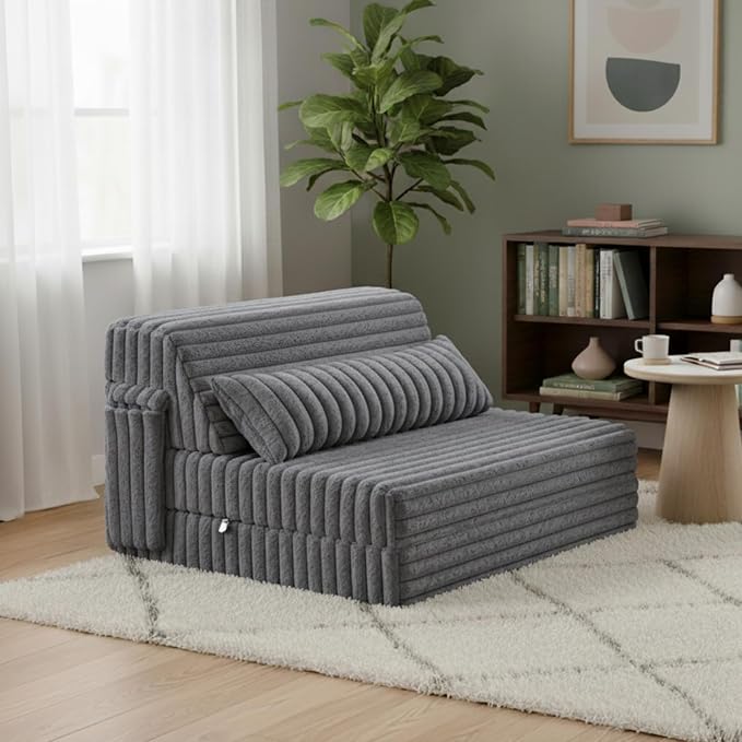 Folding Sofa Bed Twin Size, Convertible Sleeper Chair Mattress - Image 2