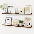 Picture Ledge Shelf, Floating Shelves Set of 2, 32 Inches Solid Wood Nursery by FunMemories