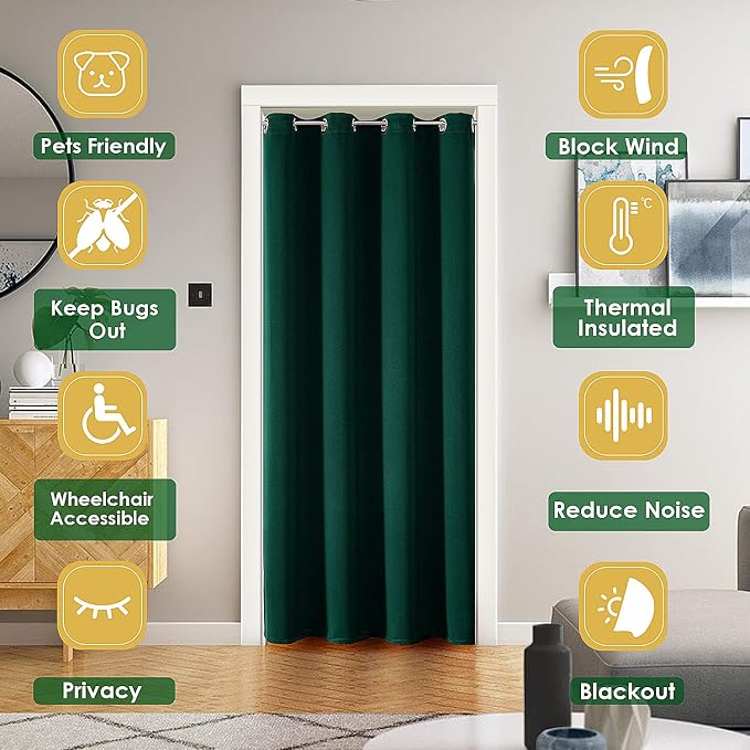 ChrisDowa Blackout Curtains Door Curtain - Image 2