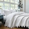 Brandream White Quilt Set King Size Quilt Bedding Set Cotton Luxury Matelasse by Brandream