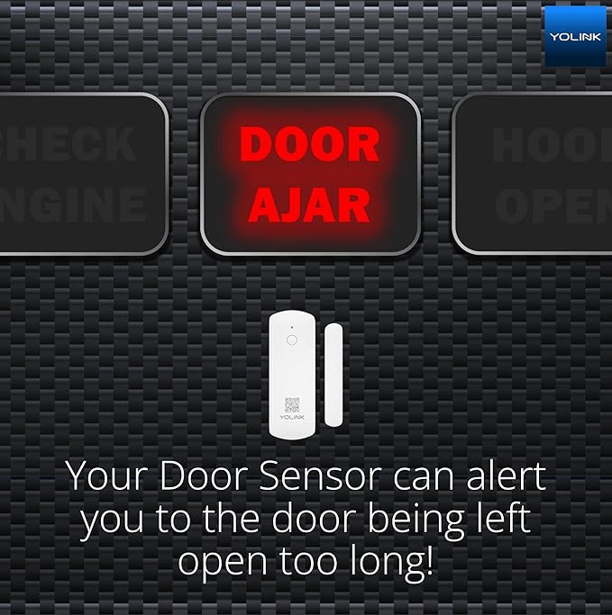YoLink LoRa Smart Door Sensor Starter Kit: SpeakerHub Audio Hub & Door Sensor - Up to 1/4 Mile Range, Door Left-Open Reminders, up to 5 Year Batteries, Alexa, IFTTT, Home Assistant (2.4GHz WiFi Reqd)