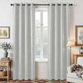 Joydeco White Curtains 95 Inches Long 2 Panels Set, Thermal Insulated Long by JOYDECO
