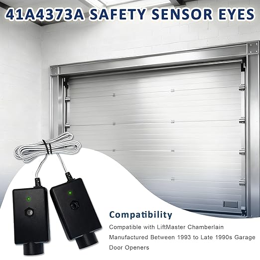 NLDZGA 41A4373A Garage Door Safety Sensor Compatible with Chamberlain Manufactured Between 1993 to Late 1990s Garage Door Openers,Safety Sensors Beam Eyes