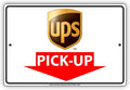 UPS Mail with Graphic Pick-Up Here Postal Service Caution Warning Notice Aluminum Metal 8"x12" Sign Plate