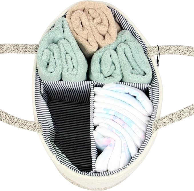 Casaphoria Caddy Organization Woven Cotton Rope Basket storage Caddy or Gift - Image 3