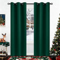 COSVIYA Grommet Room Darkening Dark Green Curtains 84 inch Long by COSVIYA