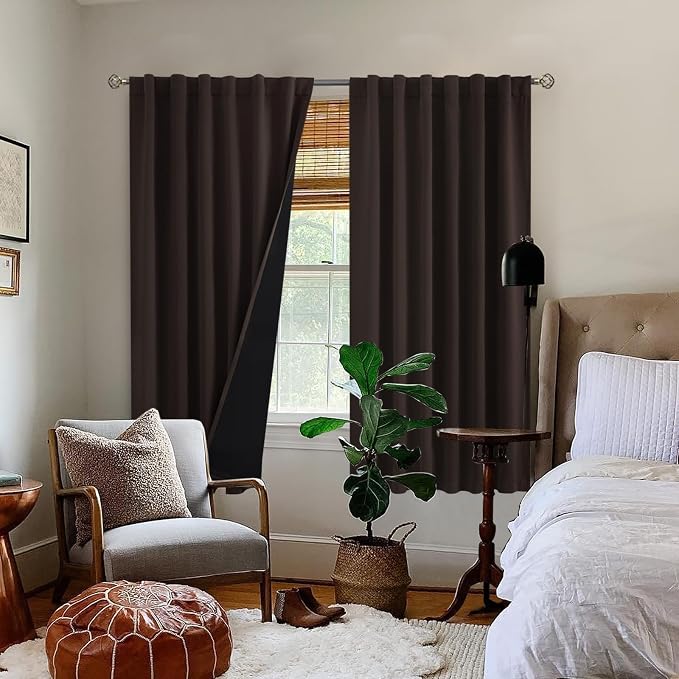 BGment 100% Room Darkening Thermal Insulated Blackout Curtains 63 Inches Long - Image 9