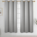 Diraysid Light Grey Grommet Blackout Curtains by Diraysid%2C+refresh+your+life