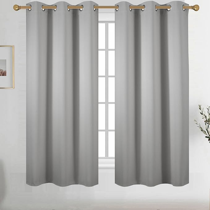 Diraysid Light Grey Grommet Blackout Curtains by Diraysid%2C+refresh+your+life