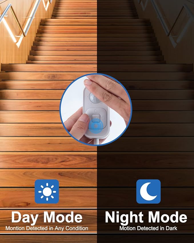 Feuymoent Motion Sensor LED Strip Light - Cabinet Strip Lights with 24W Plug, Dimmer and Timing, Indoor Light Strips for Kitchen Cabinets, Stair, Under Bed, Showcase, Bedroom, 9.84ft 6000K ColdWhite