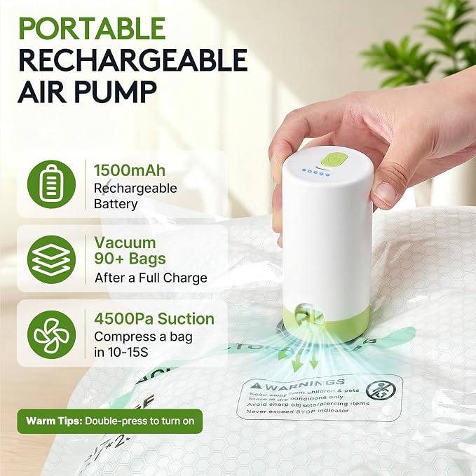 15+1 Packs Vacuum Bags for Travel - Image 2