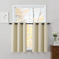 NICETOWN Cream 100% Short Blackout Curtains 36 Inch Length by NICETOWN