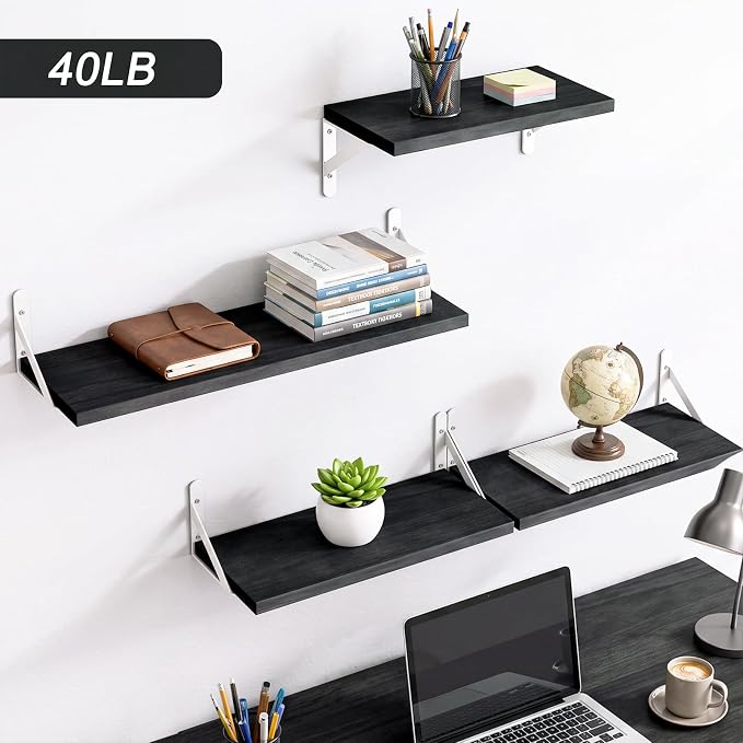 YGEOMER 4 Different Sizes Floating Shelves - Image 4