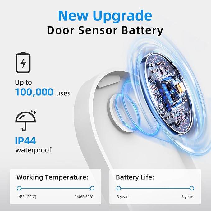 Door Chime, Daytech Wireless Door Sensor Chime 800ft Range Door Entry Chime with 20 Chimes 5 Adjustable Volume Mute Mode LED Indicator Door Open Chime for Business/Home When Entering, Door Open Alert