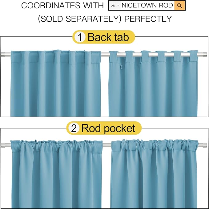 NICETOWN Window Treatment Blackout Curtains - Image 3