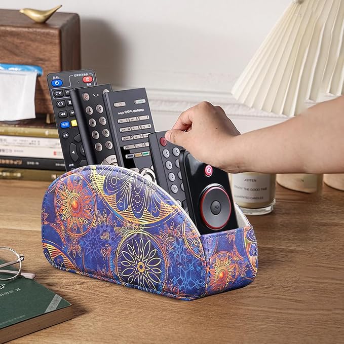 TV Remote Control Holder with 5 Compartments, Remote Caddy/Tray - Image 6