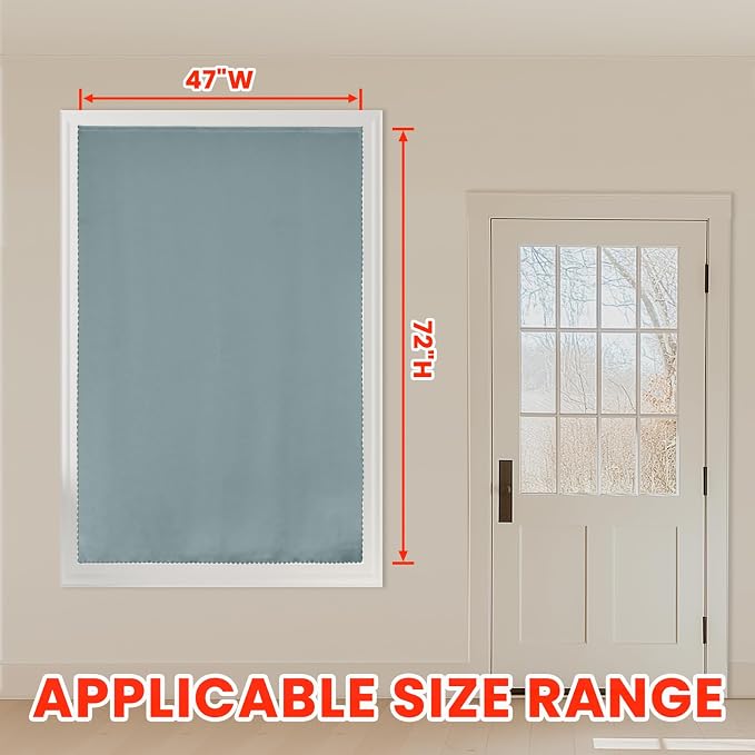 AJAZZ 100% Window Blinds Blackout Portable Blackout Curtains Adhesive Curtains - Image 6