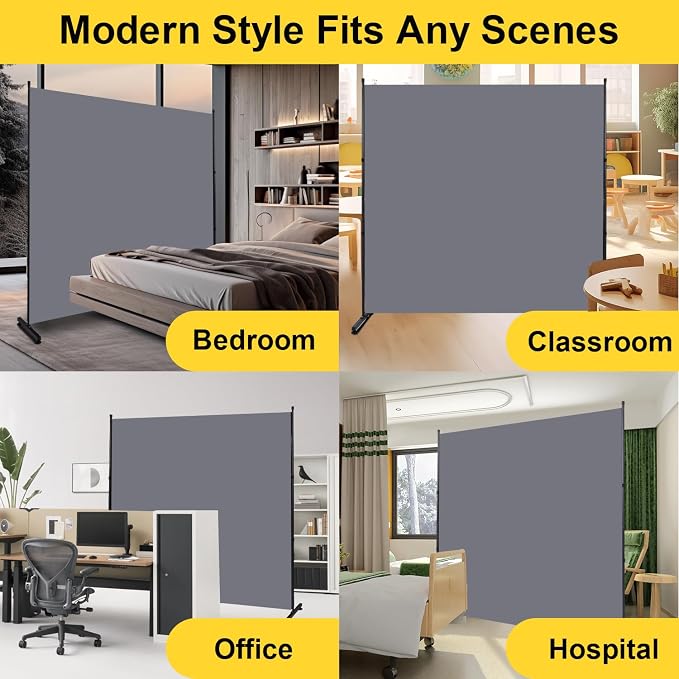 Room Divider Single Panel Folding Privacy Screen, Wall Divider - Image 6