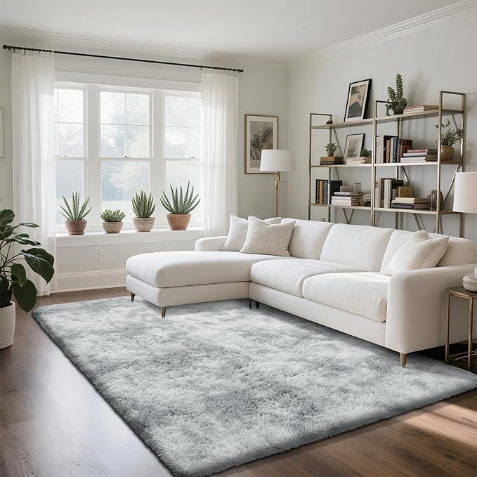 Mottled Light Grey 5x8 Area Rugs by Yongyangjuxi