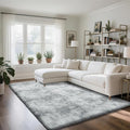 4x6 Mottled Light Grey Rug for Bedroom, Fluffy Area Rugs Small Carpet | by Yongyangjuxi