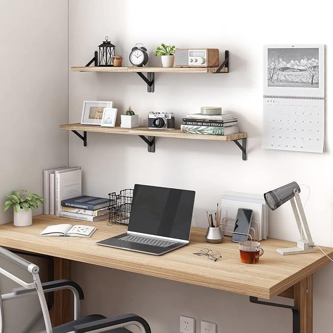 YGEOMER 4 Different Sizes Floating Shelves - Image 6