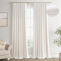 Joywell 100% Blackout Extra Long Linen Curtains 120 Inches Long by Joywell