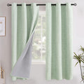 YoungsTex Sage Green Linen Blackout Curtains 72 Inch Length 2 Panels by YoungsTex