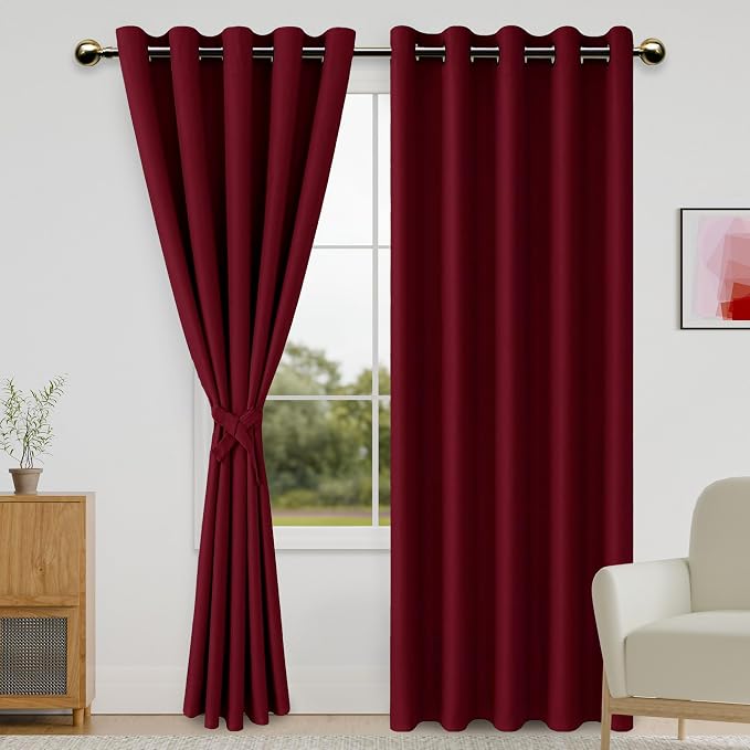 DWCN Blackout Curtains with Tiebacks by DWCN